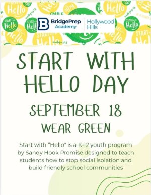 Start with Hello Day - Wear Green